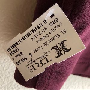 TRE Zip up Mini Dress - Suede Maroon